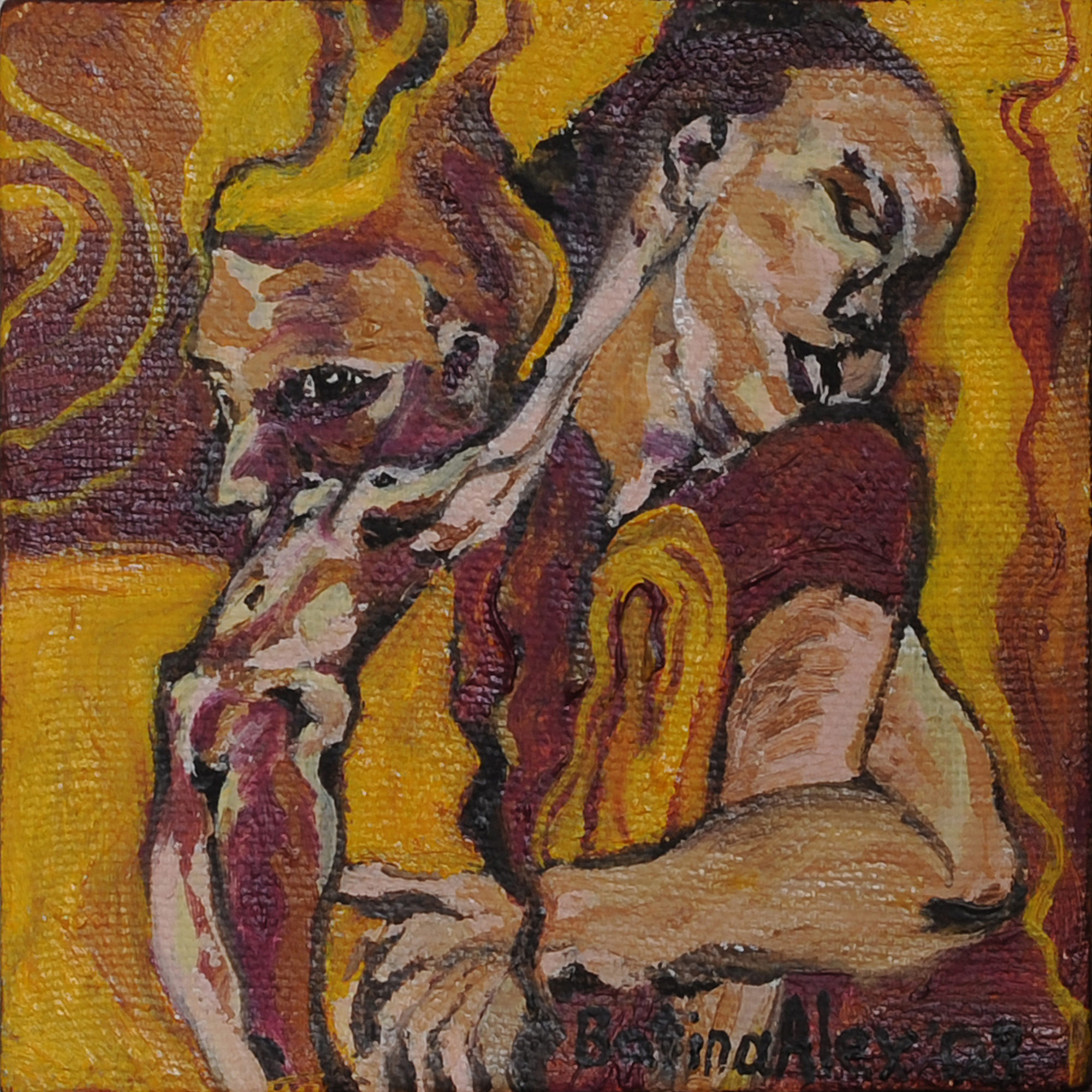 BatinaAlex_One_another_II_20x20cm_oil_on_canvas_2008